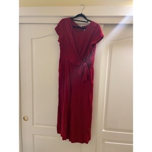 Red Maeve Anthropologie Jumpsuit size 12P